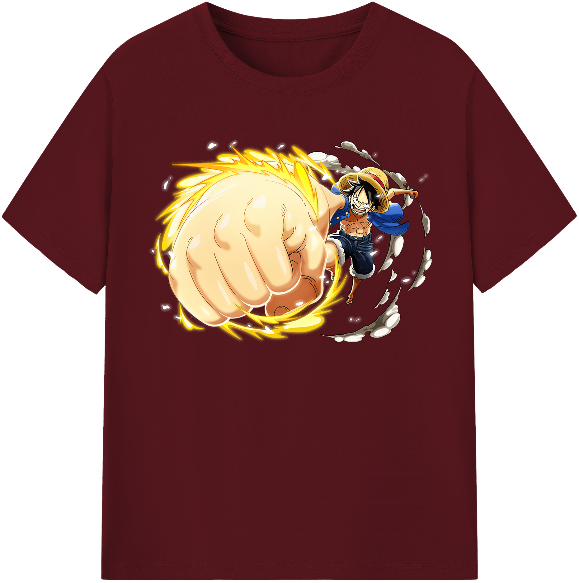 ワンピース モンキー・D・ルフィ ONE PIECE Monkey D. Luffy 綿100％半袖Tシャツ（フロントプリント）
